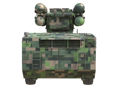 Chiński system rakietowy obrony powietrznej HQ-7B Model 3D