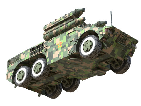 HQ-7B Chinese Air Defense Missile System 3D Model
