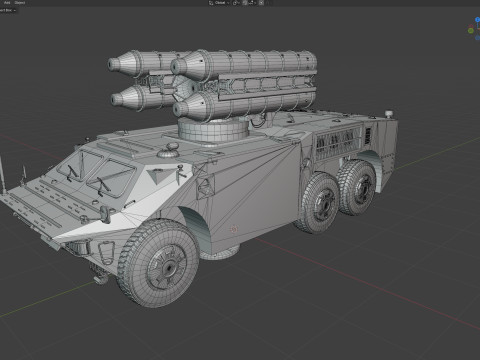 HQ-7B Chinese Air Defense Missile System 3D Model