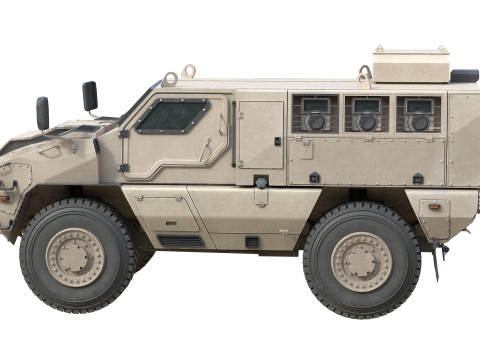MRAP Mine Resistant Ambush Protected Vehicle Modelo 3D