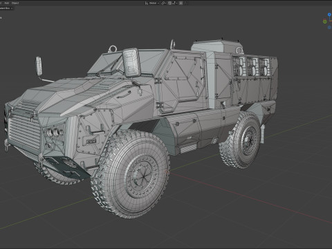 MRAP Mine Resistant Ambush Protected Vehicle Modelo 3D