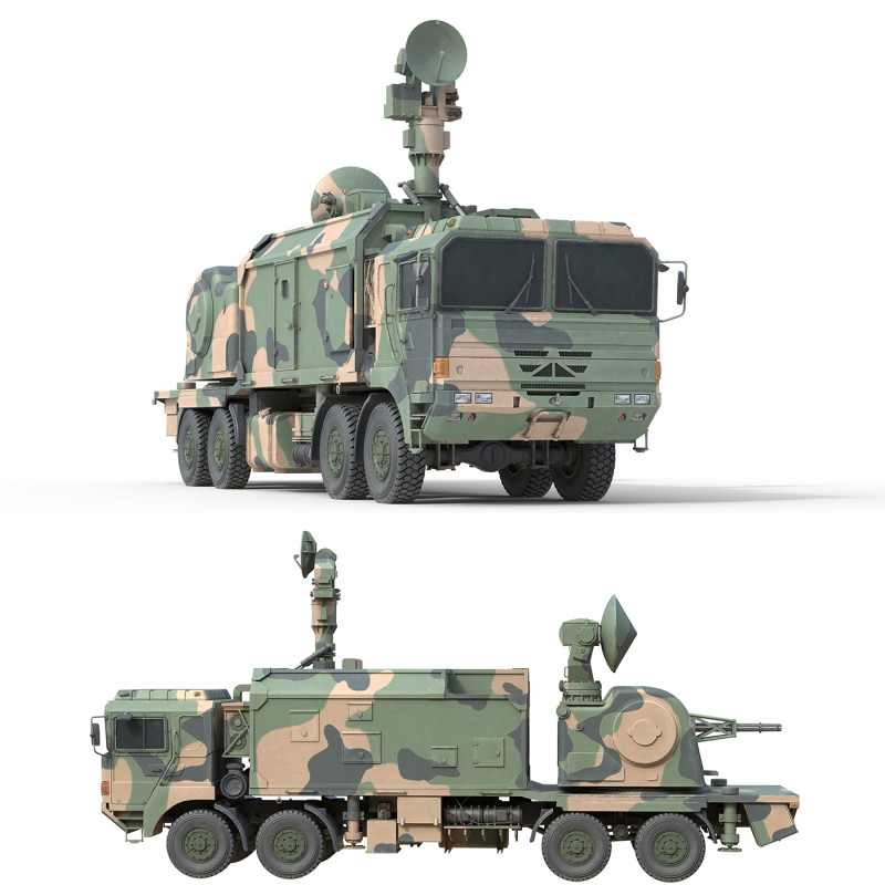 Self-propelled anti-aircraft LD 2000 3D 模型 .c4d .max .obj .3ds .fbx .stl .blend