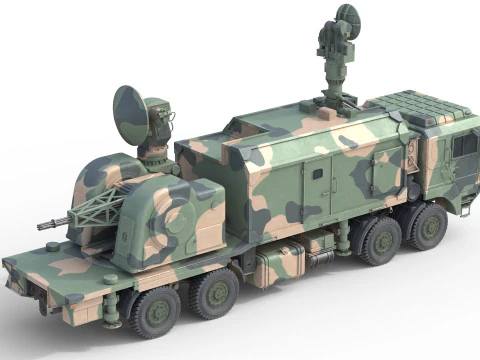 Self-propelled anti-aircraft LD 2000 3D Model