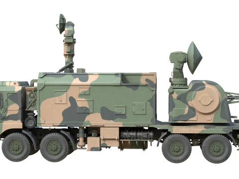 Self-propelled anti-aircraft LD 2000 3D Model