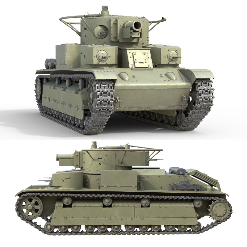 T 28 Medium Tank 3Dモデル .c4d .max .obj .3ds .fbx .stl .blend