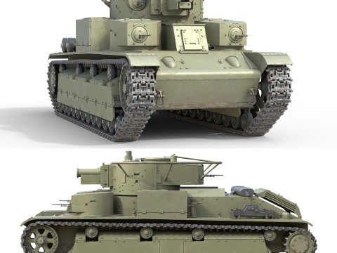 T 28 Medium Tank 3D Model