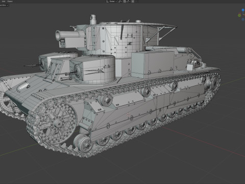 T 28 Medium Tank 3Dモデル