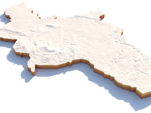 Aachen terrain city 3D Model