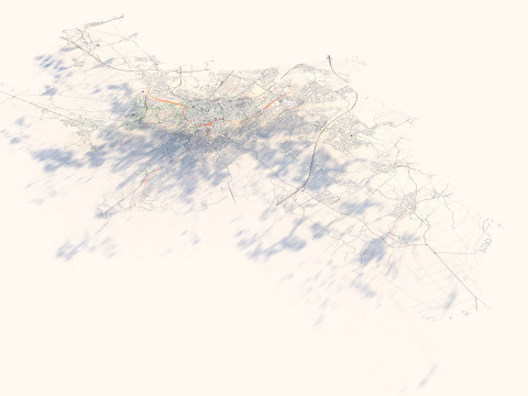 Aachen terrain city 3D Model