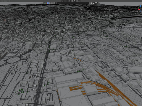 Aachen terrain city 3D Model