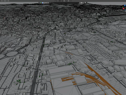 Aachen terrain city 3D Model