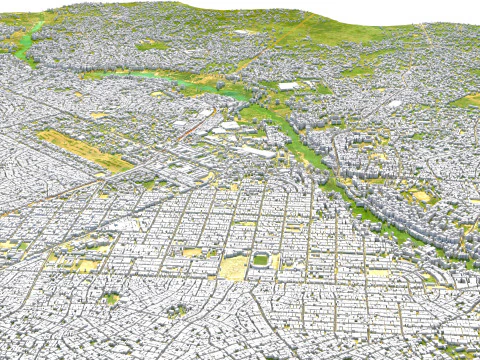 Aba Terrain Stadt Nigeria 3D Modell
