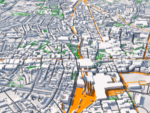 Aberdeen terrain city 3D Model