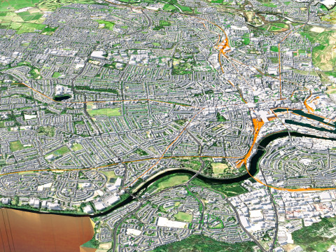 Aberdeen terrain city 3D Model