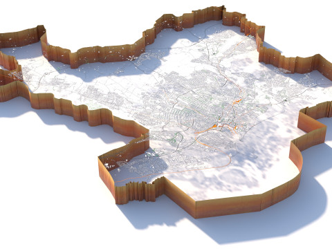 Aberdeen terrain city 3D Model