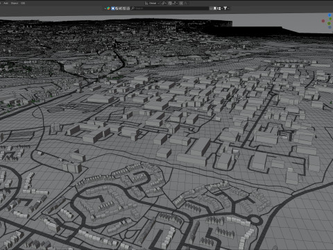 Aberdeen terrain city 3D Model