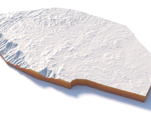 Abha Terrain city Saudi Arabia 3D Model