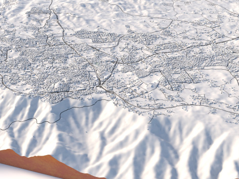 Abha Terrain city Saudi Arabia 3D Model