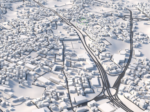 Abha Terrain city Saudi Arabia 3D Model