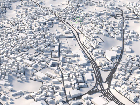 Abha Terrain city Saudi Arabia 3D Model