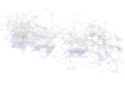 Abha Terrain city Saudi Arabia 3D Model