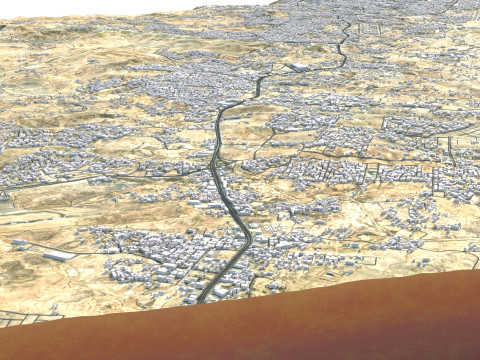 Abha Terrain city Saudi Arabia 3D Model