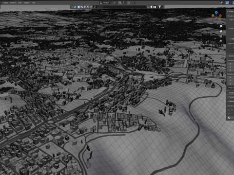 Abha Terrain city Saudi Arabia 3D Model