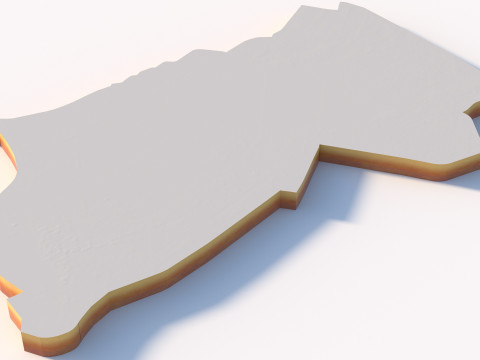 Abu Dhabi Terrain city in UAE 3D 모델
