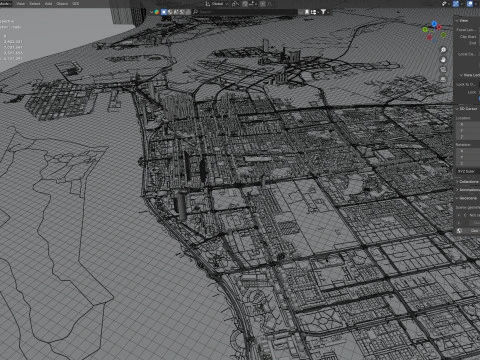Abu Dhabi Terrain city in UAE 3D Model