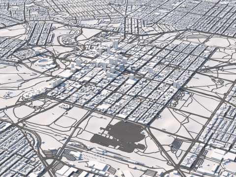 Adeelaide terrain city in Australia 3D Model