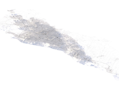 Adeelaide terrain city in Australia 3D Model