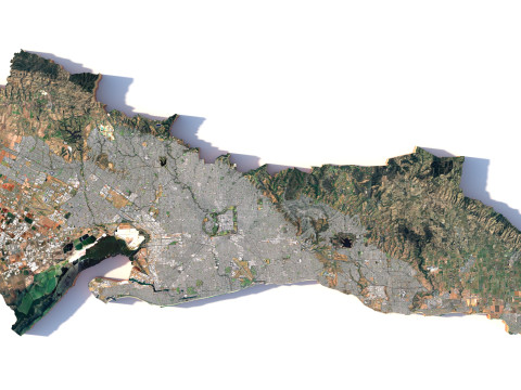 Adeelaide terrain city in Australia 3D Model