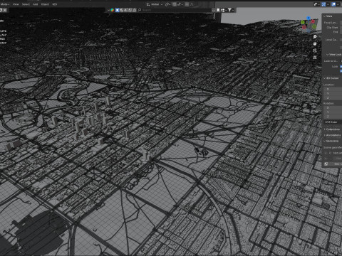 Adeelaide terrain city in Australia 3D Model