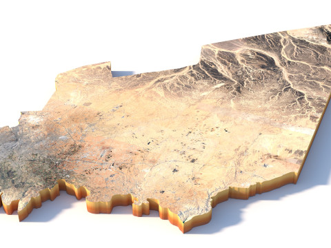 Amman Capital Terrain city Jorden 3D Modell