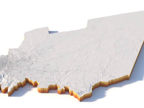 Amman Capital Terrain city Jorden 3D Modell