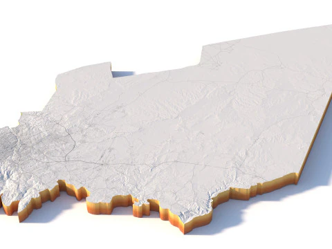 Amman Capital Terrain city Jorden 3D Model