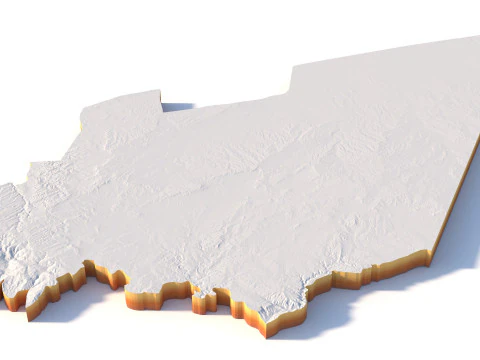 Amman Capital Terrain city Jorden 3D Model