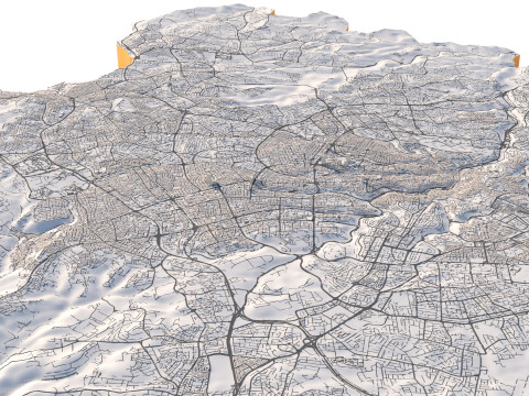 Amman Capital Terrain city Jorden 3D Modell