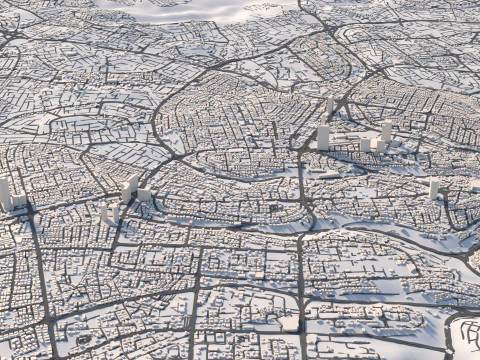 Amman Capital Terrain city Jorden 3D Model