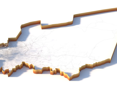 Amman Capital Terrain city Jorden 3D Modell
