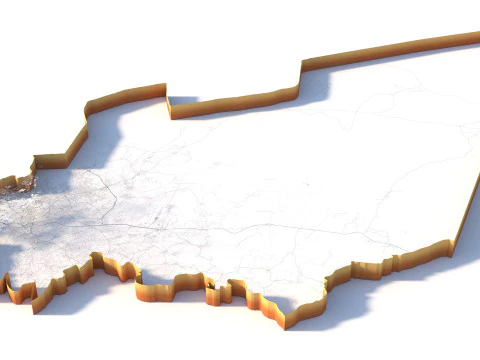 Amman Capital Terrain city Jorden 3D Model