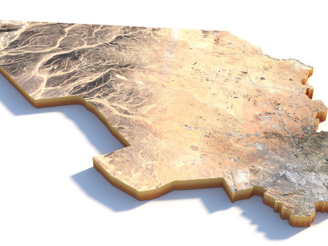 Amman Capital Terrain city Jorden 3D Modell