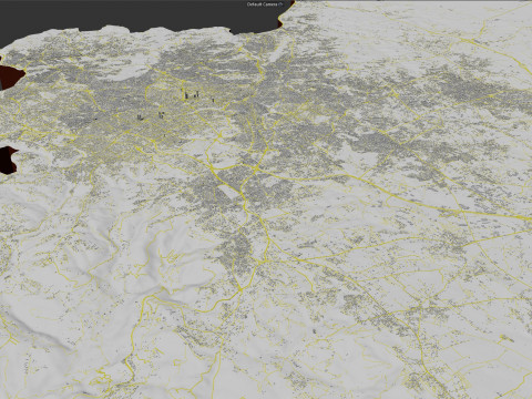 Amman Capital Terrain city Jorden 3D Modell