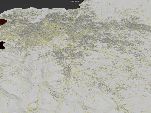 Amman Capital Terrain city Jorden 3D Model