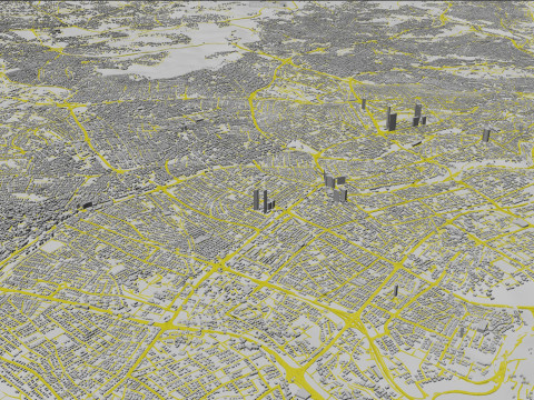 Amman Capital Terrain city Jorden 3D Modell