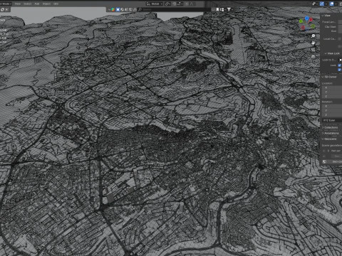 Amman Capital Terrain city Jorden 3D Model