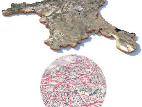 Ankara Terrain city Turkey 3D Model