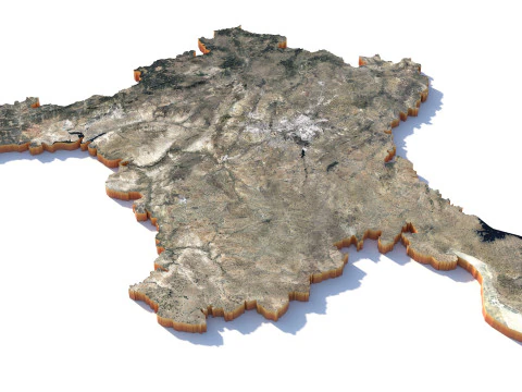 Ankara Terrain city Turkey 3D Model