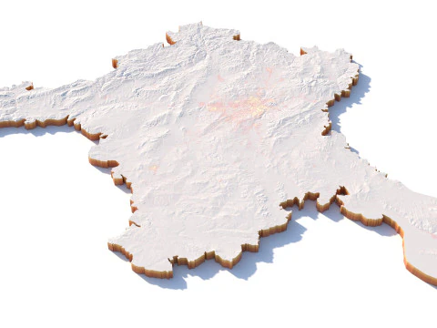 Ankara Terrain city Turkey 3D Model