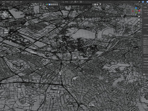 Ankara Terrain city Turkey 3D Model